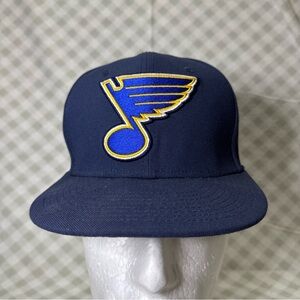 St Louis Blues Authentic Pro NHL Fitted Hat Size 7 1/8